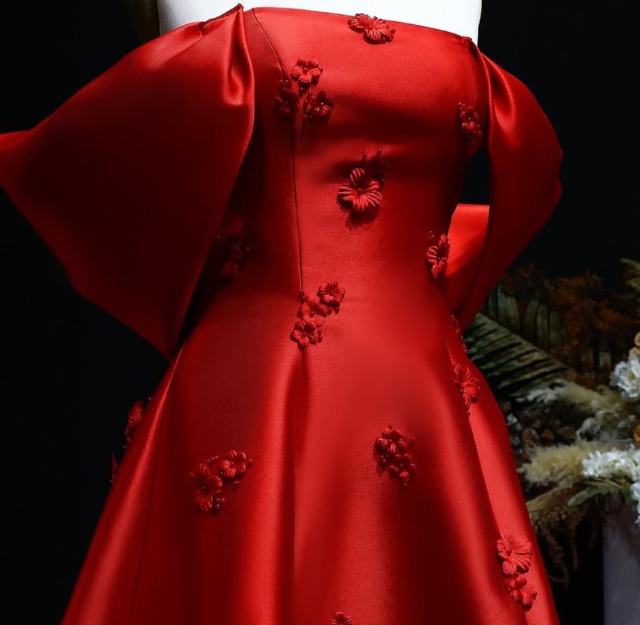 فستان سهرة ناعم من سمارا بوتيك-S81