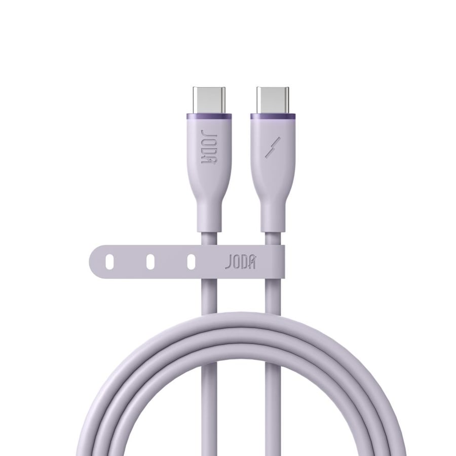 كيبل جودا JODA SLIP 60 سيليكون USB-C إلى USB-C بقدرة 60 واط بطول 1 متر – لون أخضر