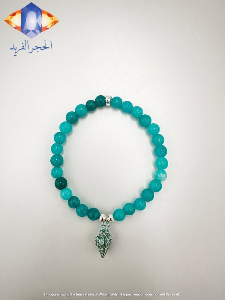 سوار حجر الأمازونيت الطبيعي الفاتن