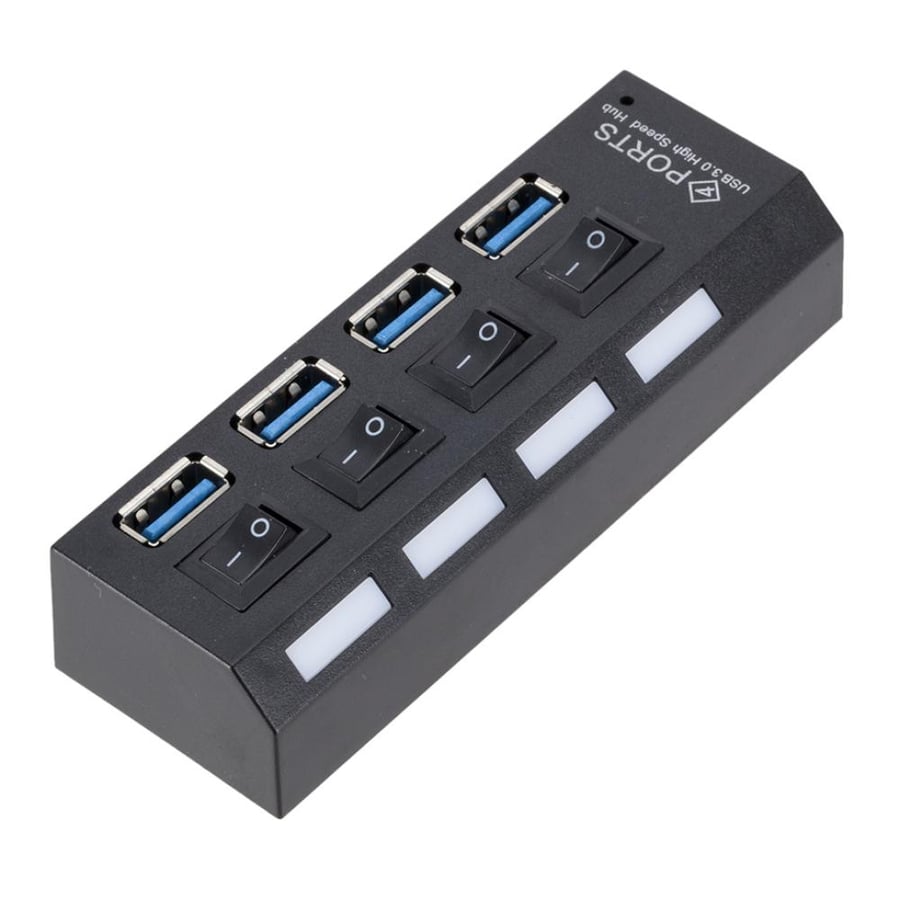 مصغرة محور USB 3.0 فائقة السرعة 5 جيجابايت في الثانية usb3.0 4 منافذ HUB المحمولة المصغّر USB 3.0 HUB الفاصل مع محول الطاقة الخارجية للكمبيوتر Acc
