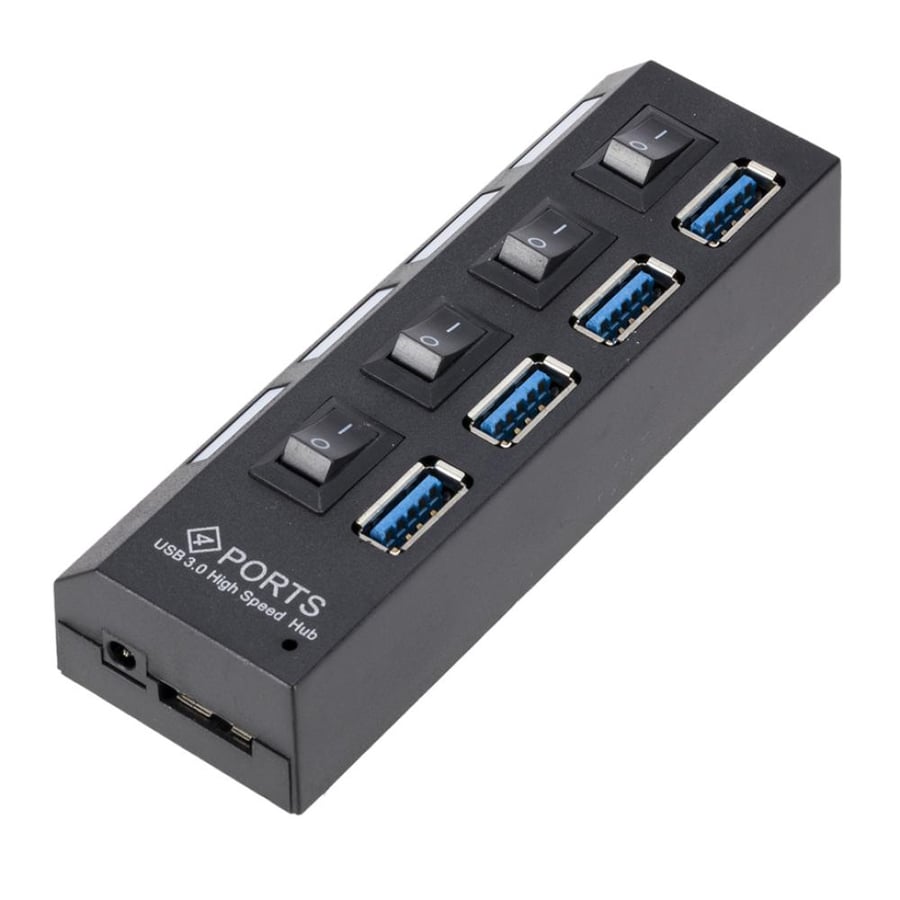 مصغرة محور USB 3.0 فائقة السرعة 5 جيجابايت في الثانية usb3.0 4 منافذ HUB المحمولة المصغّر USB 3.0 HUB الفاصل مع محول الطاقة الخارجية للكمبيوتر Acc