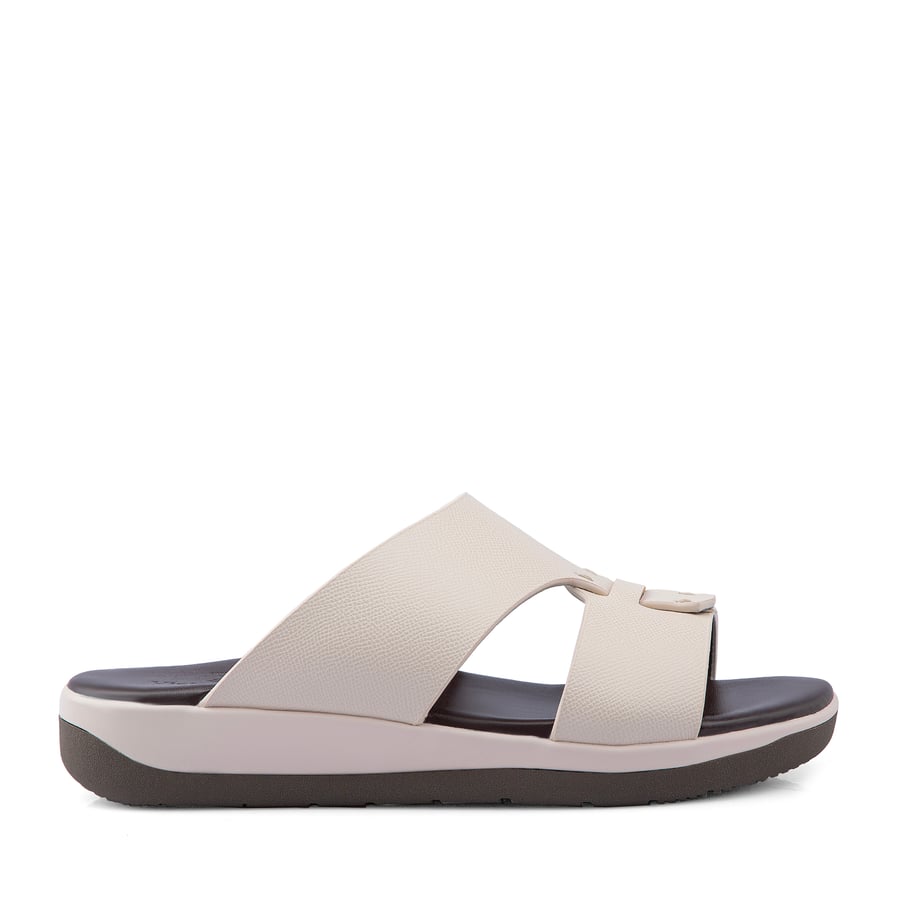 Gulf slippers, medical leather, beige creamy