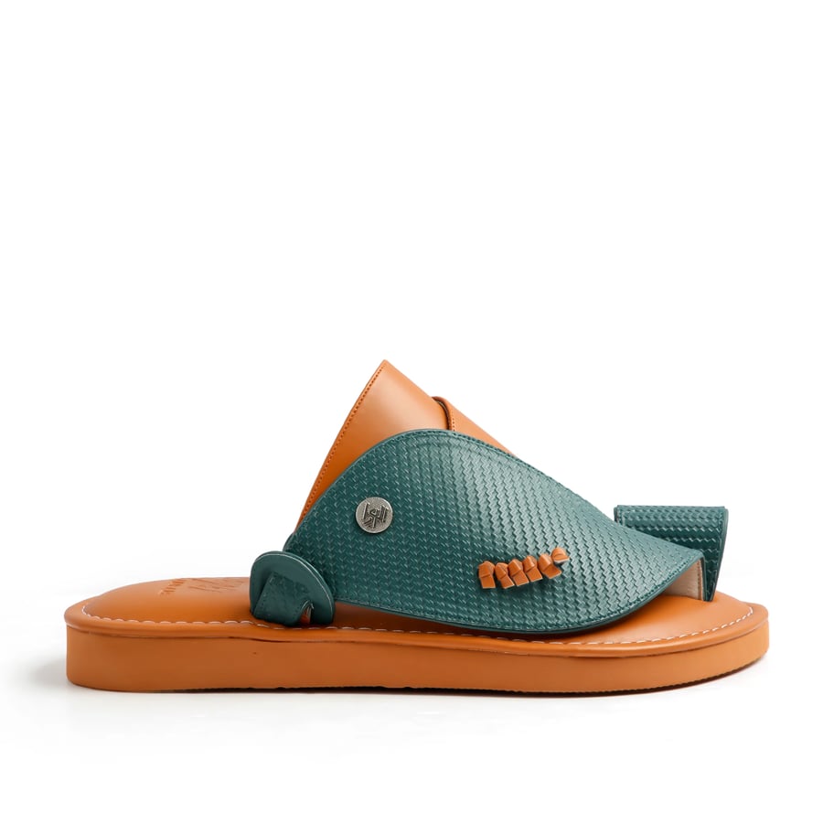 Gray leather medical oriental shoe