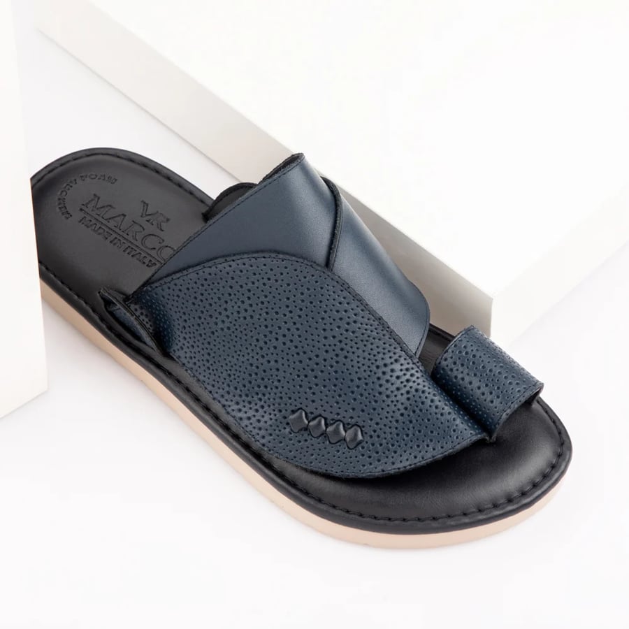 Men's leather shoe navy medical Italian