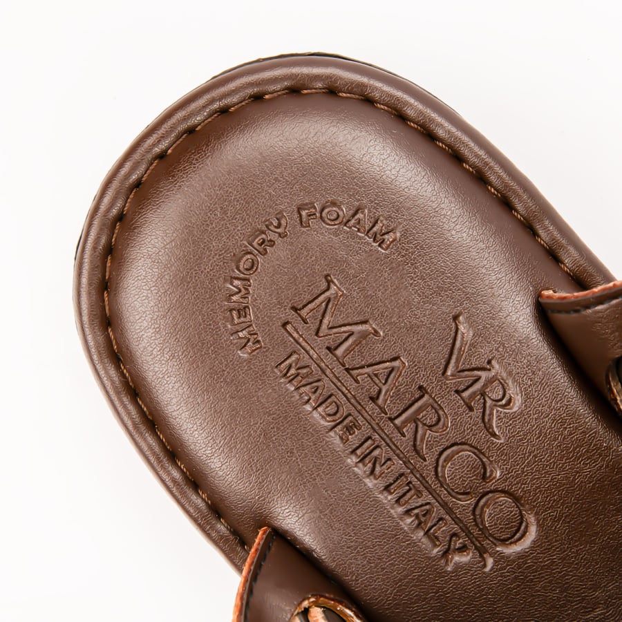 Yellow and brown Eastern Italian slippers from Marco