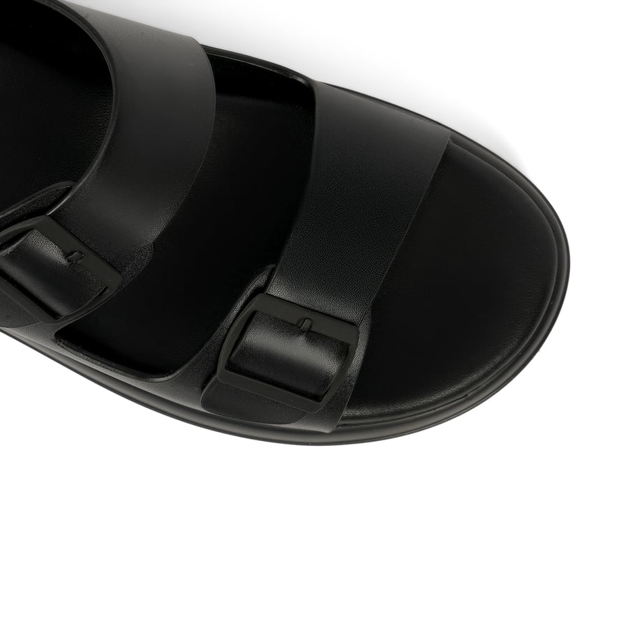 Gulf slipper genuine black leather brand Victor Clark