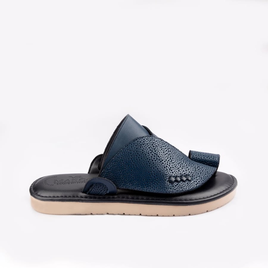 Men's leather shoe navy medical Italian