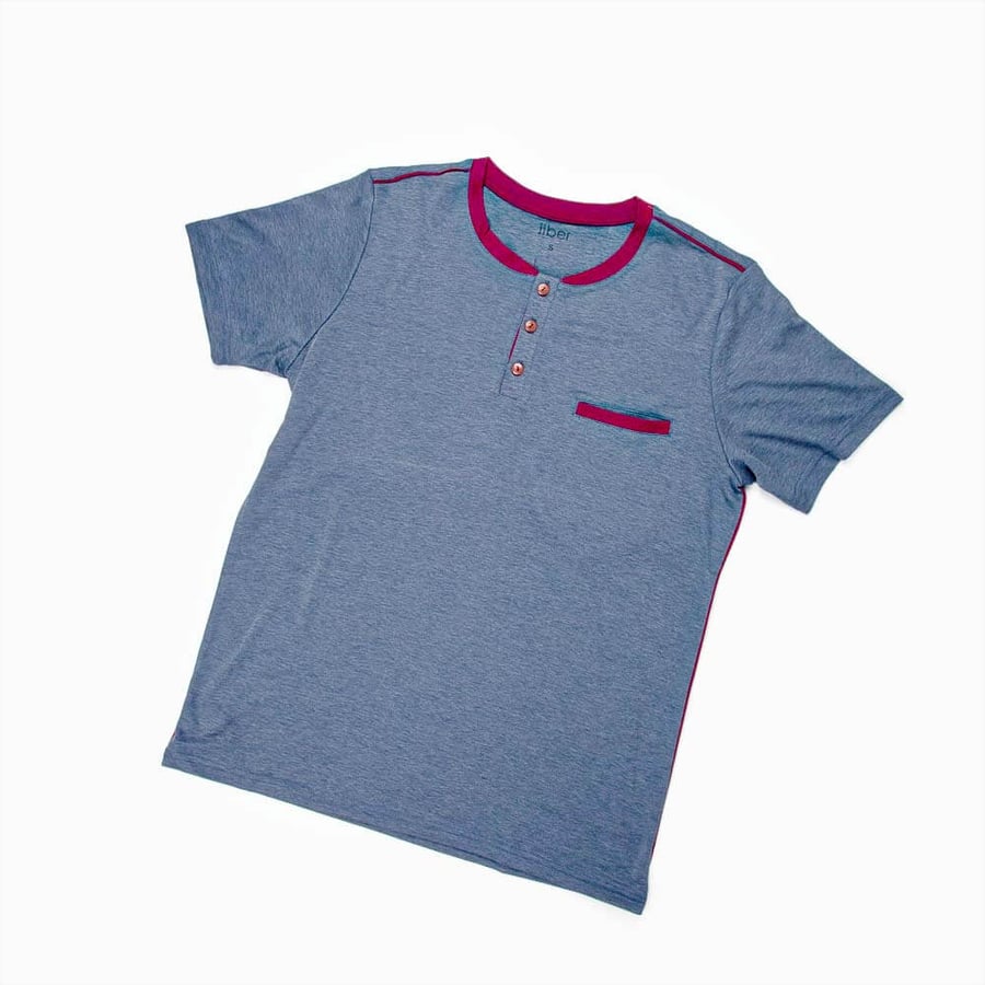 Two-piece Turkish gray plain pajama set
