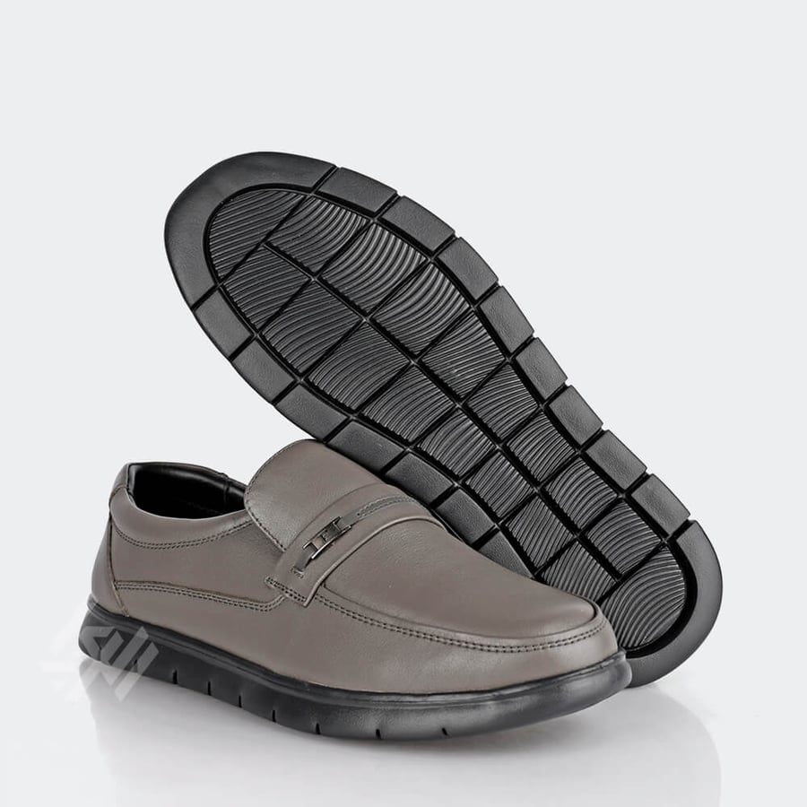 Formal medical shoe - light gray leather from Victor Clark