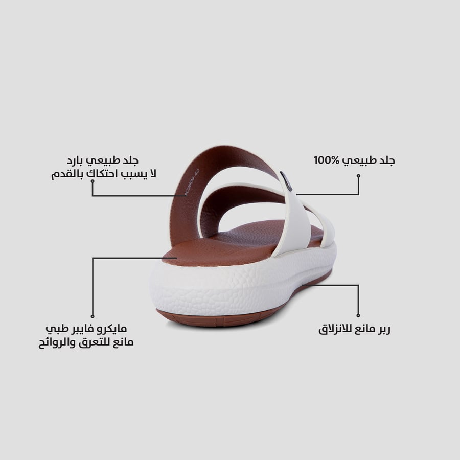 نعال خليجي جلد كريمي ماركة فيكتور كلارك