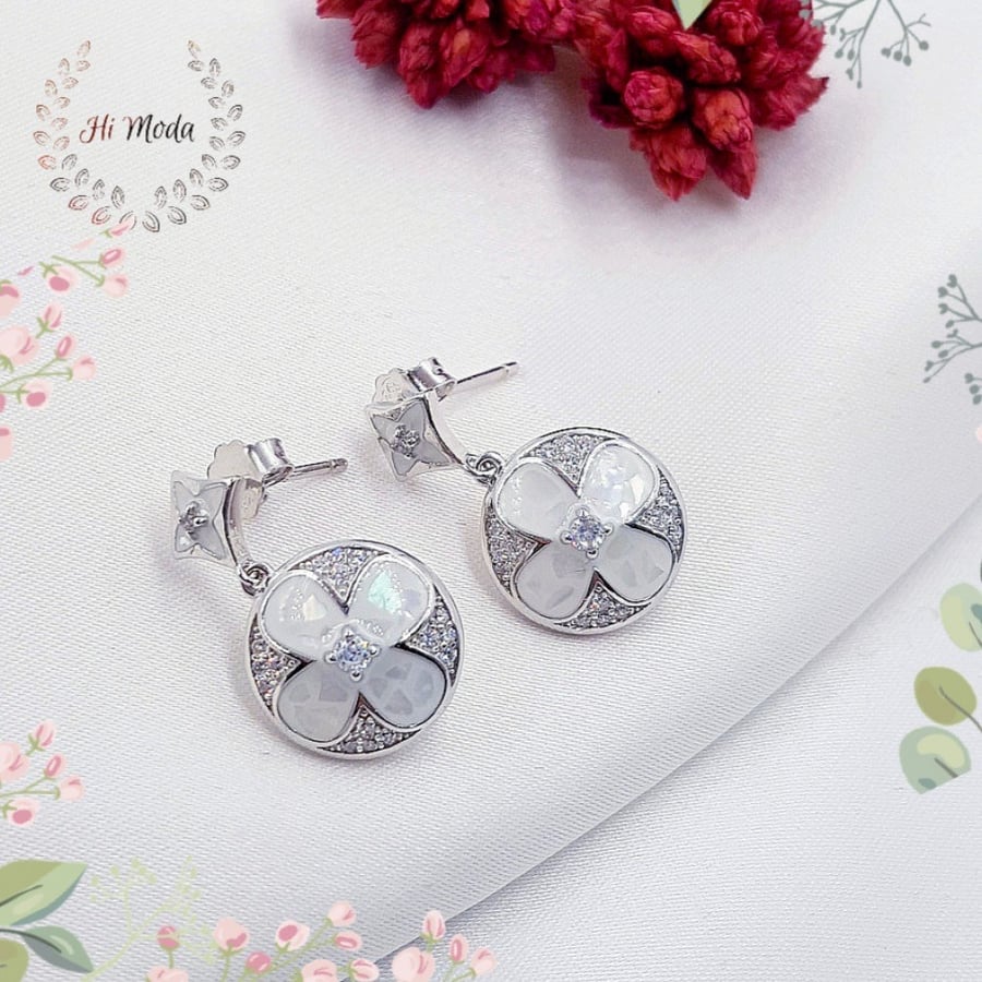 Elegant silver set decorated with ivory and mother of pearl