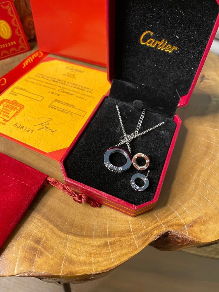 طقم كارتير لوڤ فضي
