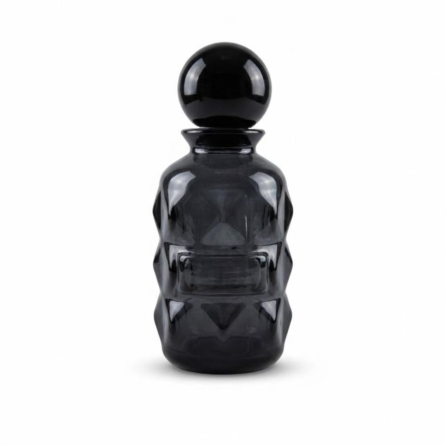 12 bottles 100 ml - black transparent