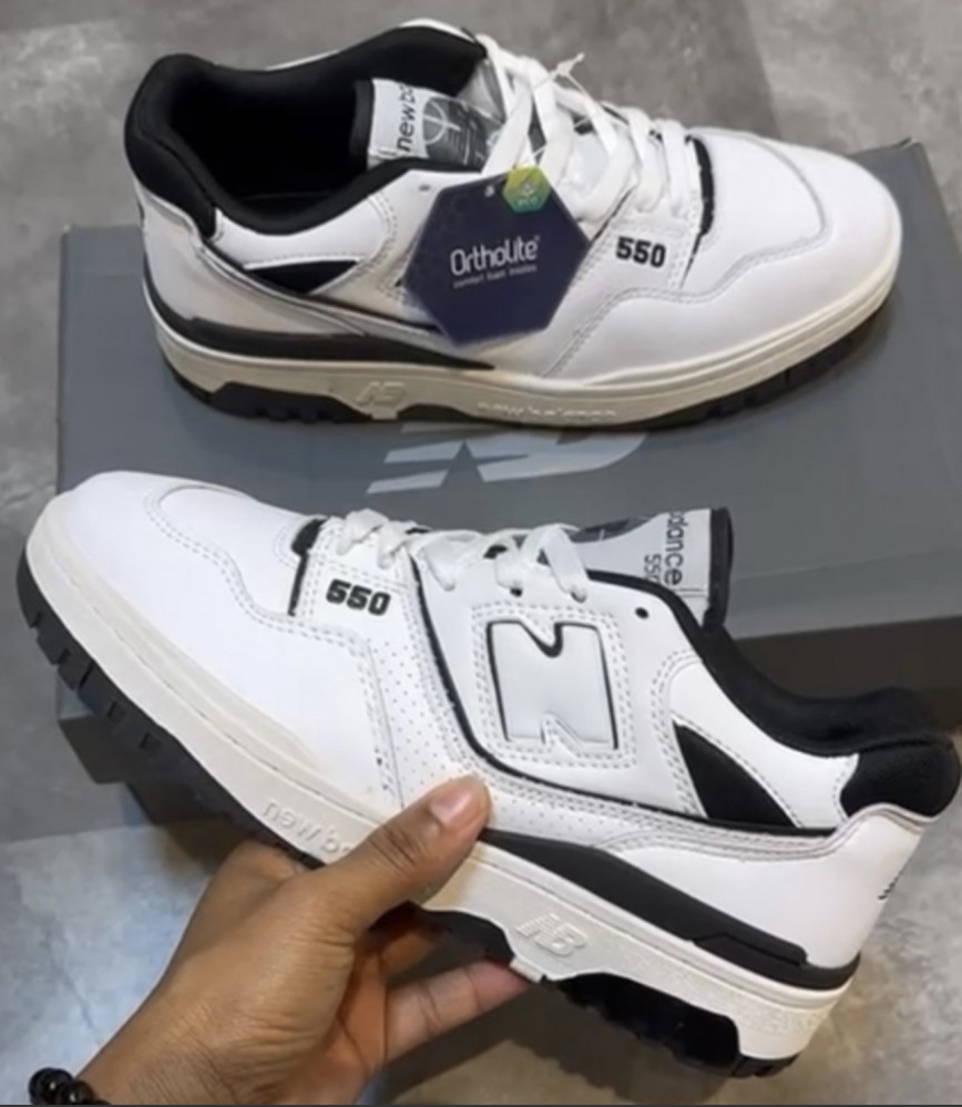 New balance white black
