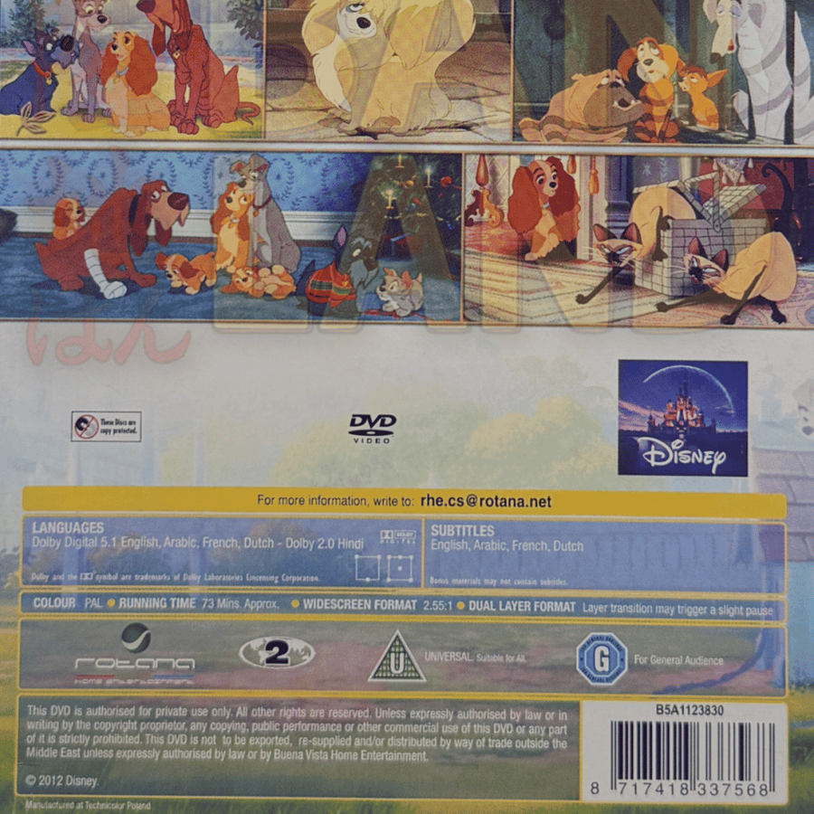 فيلم DVD ديزني – Lady and the Tramp