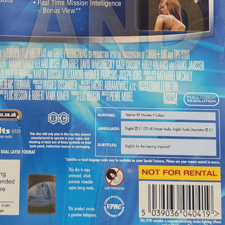 فيلم Blu-ray - Taken – Extended Harder Cut