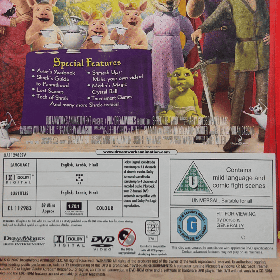 فيلم DVD انميشن - Shrek the Third