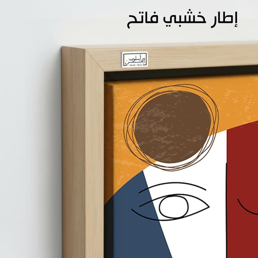 B7 Three panels modern artistic faces.
