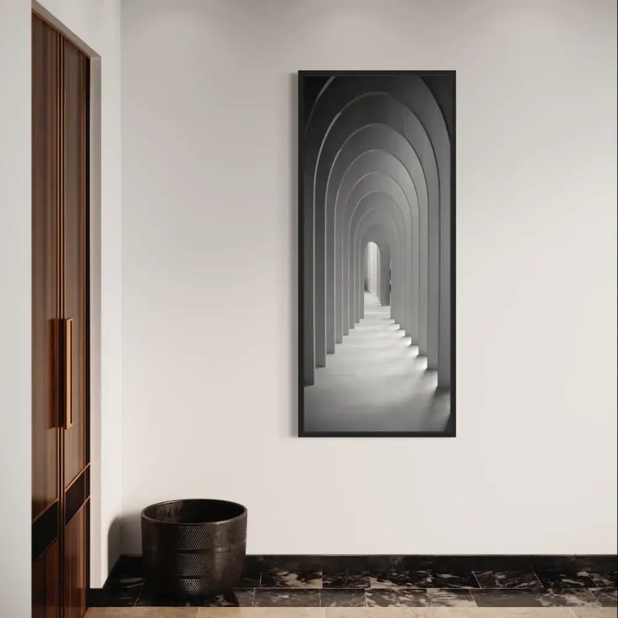 لوحة طبلون كهرباء تصميم ممر ثلاثي الأبعاد مقاس 110*65".