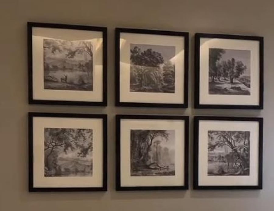 مجموعه 6 لوحات مقاس 40*40 برواز اسود