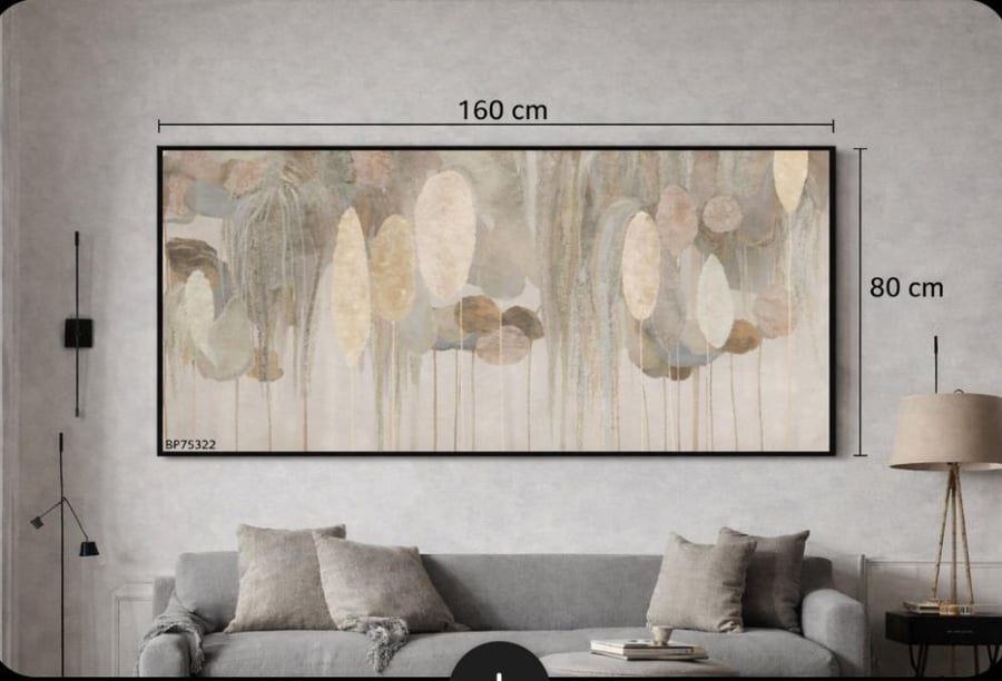 لوحة جدارية مقاس 120*80 مع ايطار لون اسود