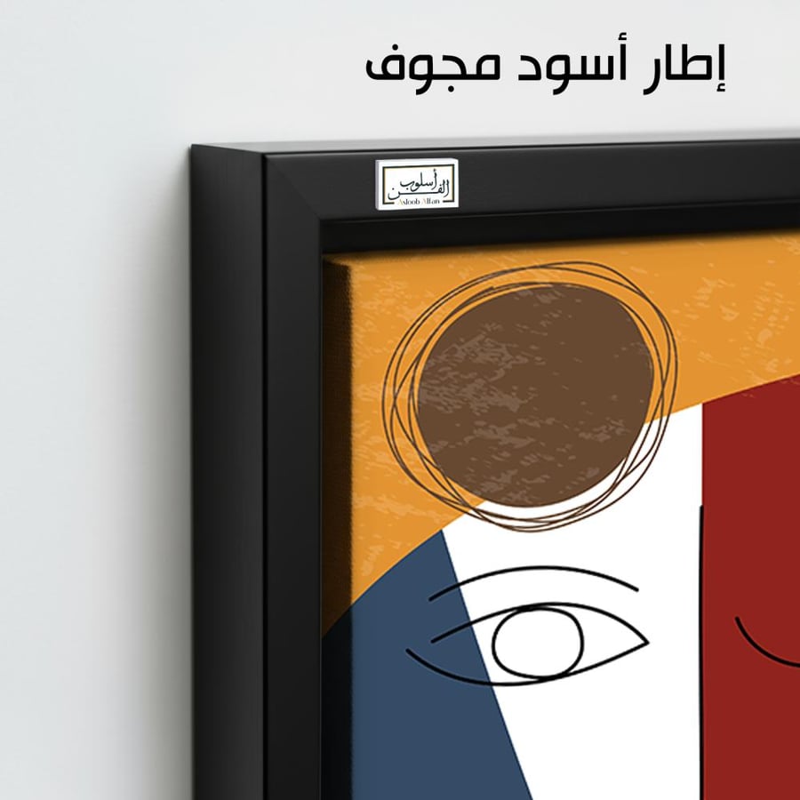 B7 Three panels modern artistic faces.