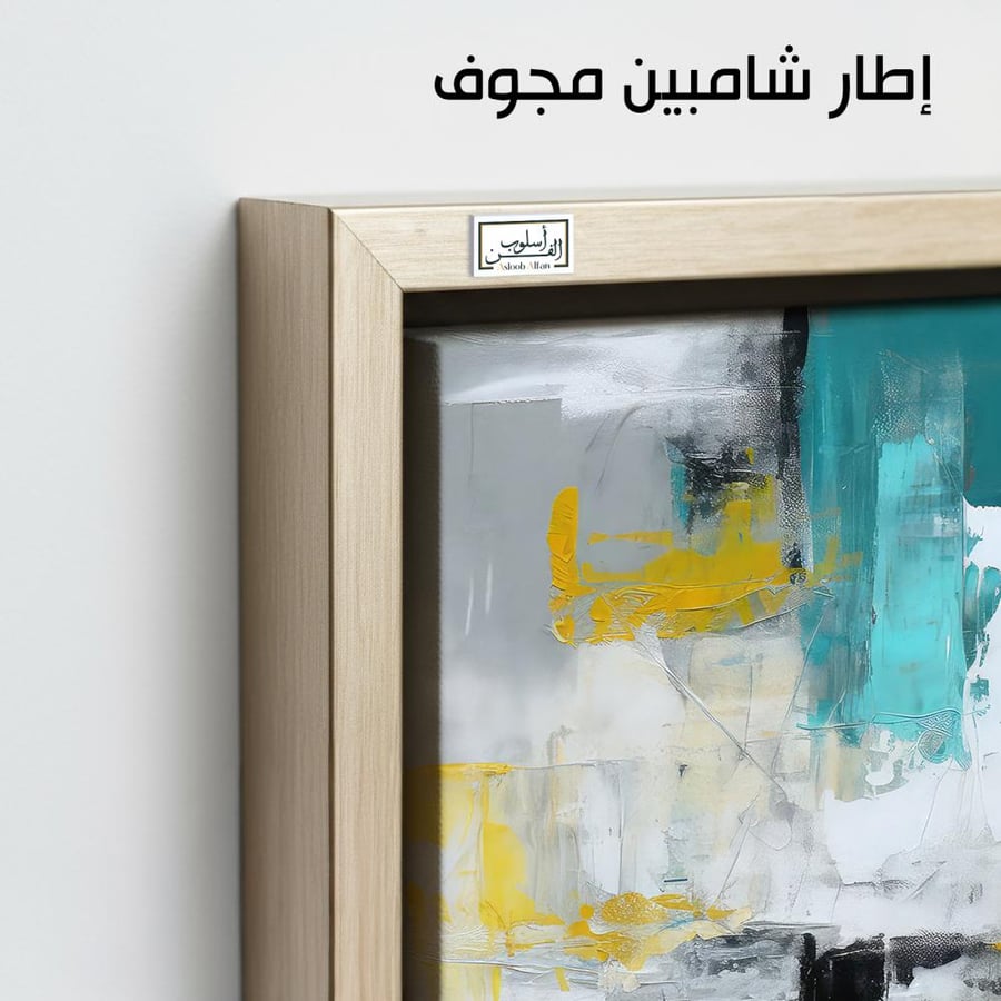 A1020  لوحة ثنائية تجريدية بألوان زاهية