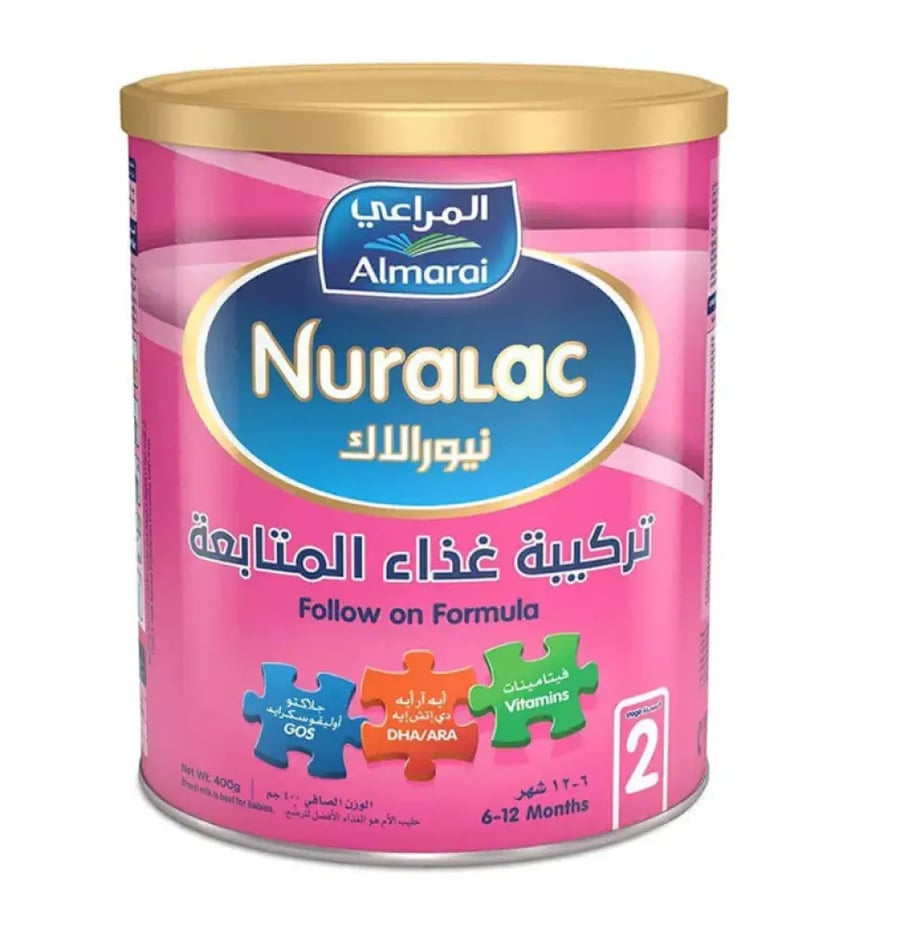 نيورالاك حليب أطفال رقم 2 لعمر 6 الي 12 شهر 400 جم