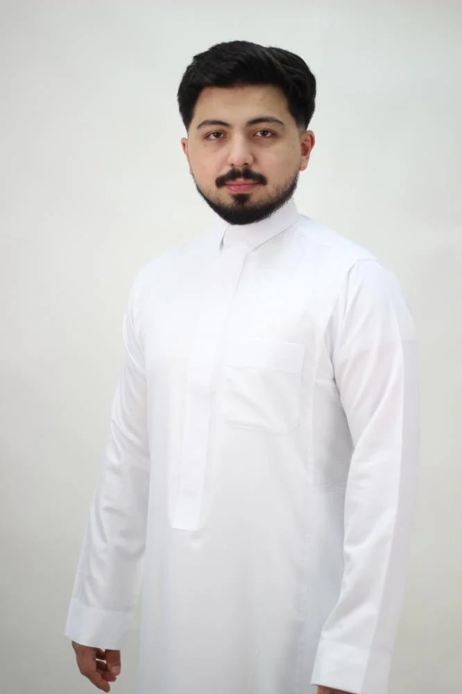 ثوب رجالي أبيض سحاب قلاب - D325