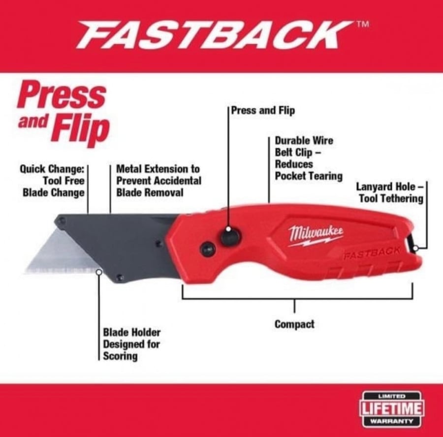 Milwaukee مشرط Fastback