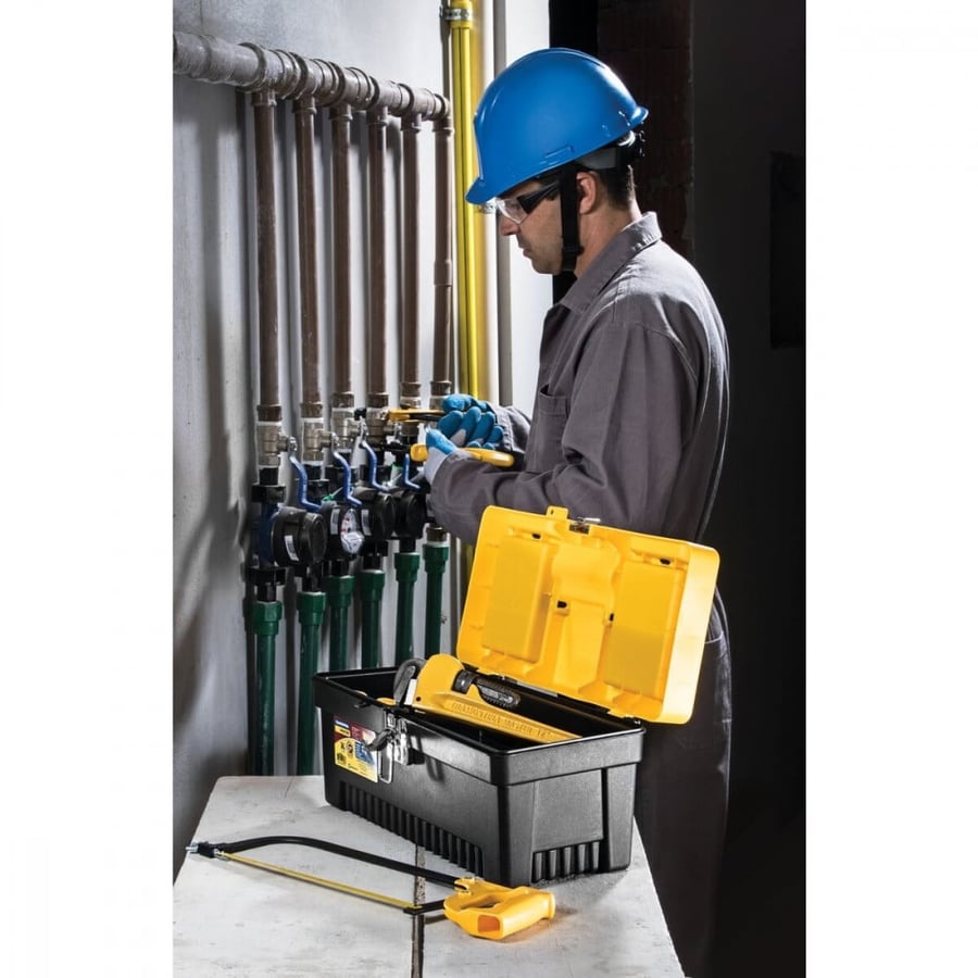 Medium-sized 17 tool box made of durable plastic