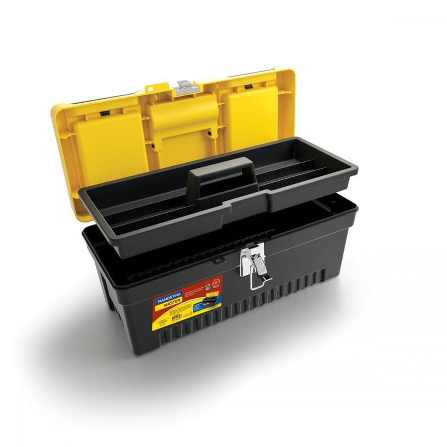 Medium-sized 17 tool box made of durable plastic