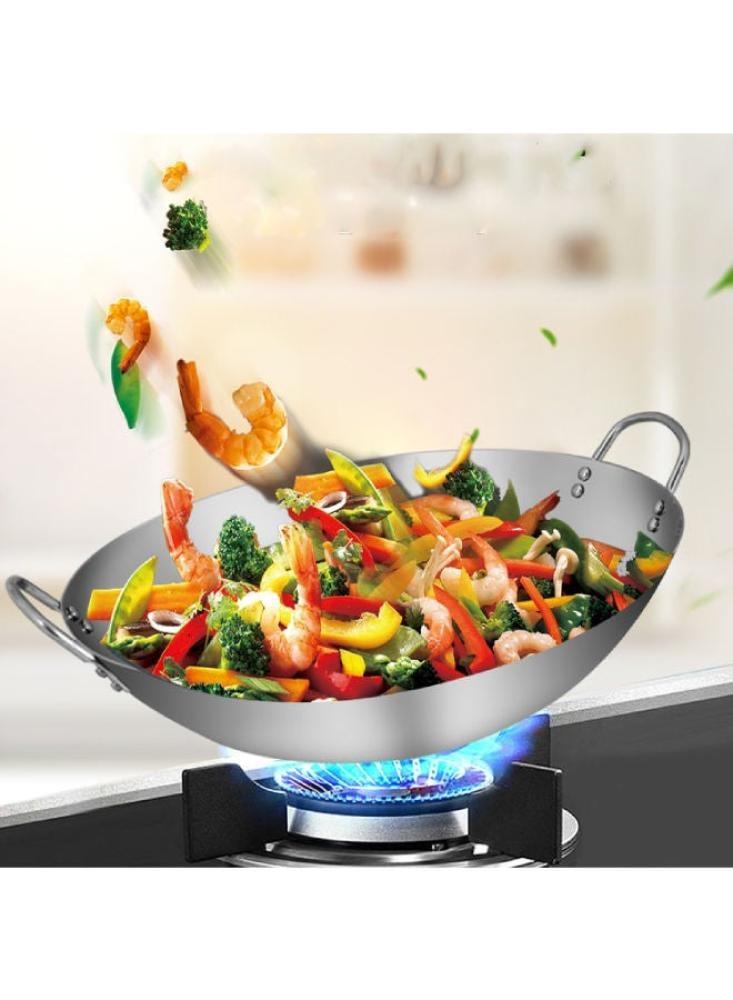 مقلاة ووك من الإستانلس فضي 45سم رقم الموديل : PS-45