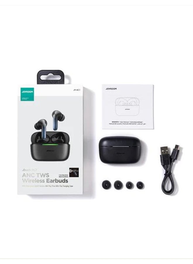 جوي روم سماعات الأذن اللاسلكية JR-T03S Plus Bluetooth 5.1 TWS Half In-Ear مع غطاء واقٍ الإصدار القياسي لون أبيض