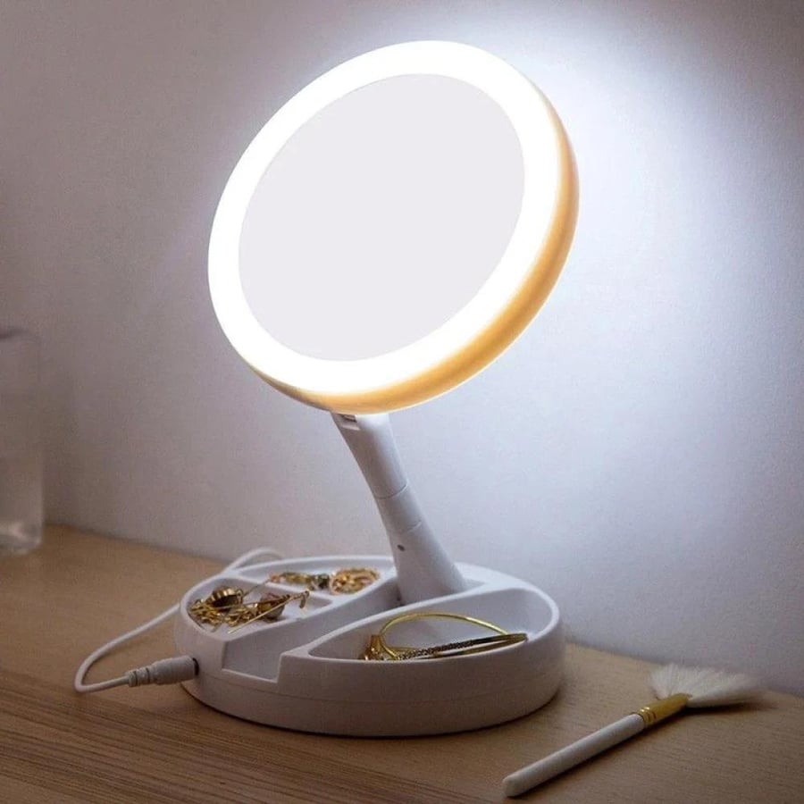 مرآة مكياج LED