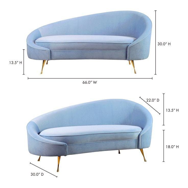 أريكة استرخاء رومانسية كنبة 160×75×74 سم - أزرق