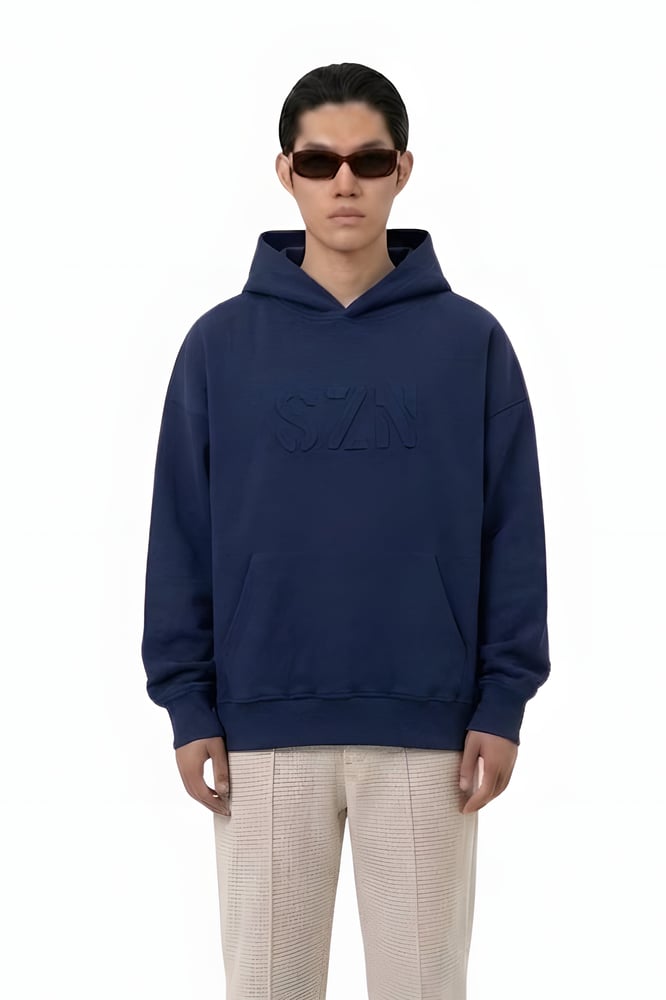 HOODIE WITH SZN LOGO - BLUE