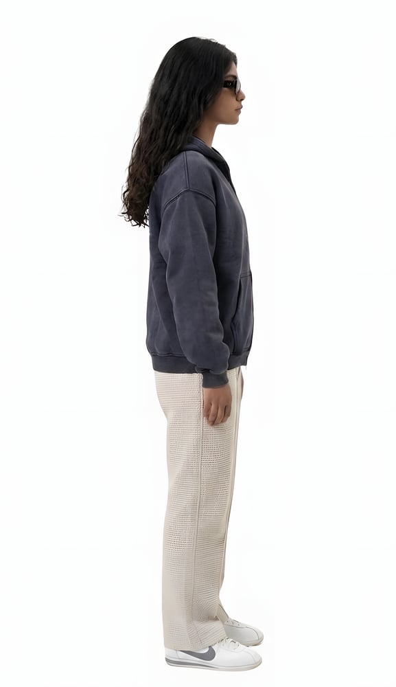 ZIP UP HOODIE - NAVY