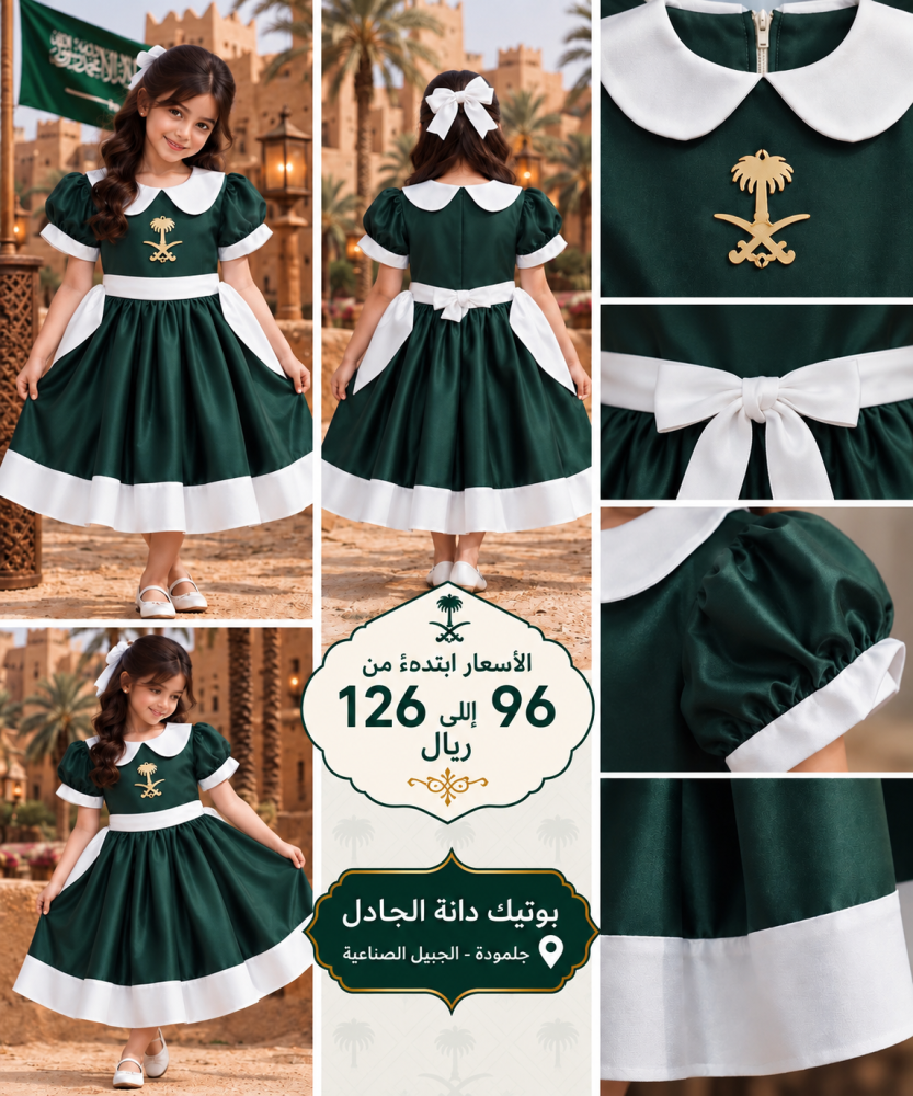 فستان اخضر سيفين ونخله
