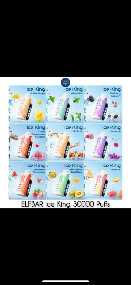 سحبة الف بار ايس كينج 30k ELF BAR ICE KING