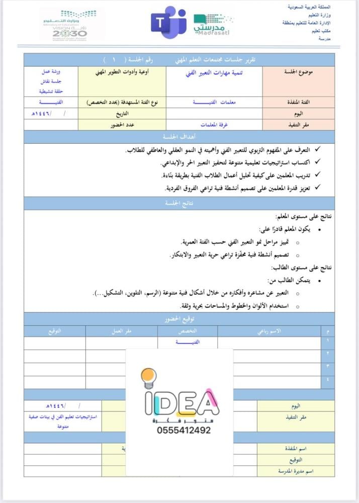 مجتمعات تعلم مهنية الفنية