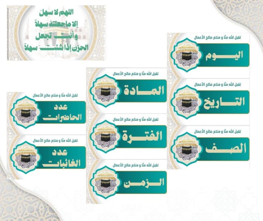 بطاقات السبورة للجان الاختبار