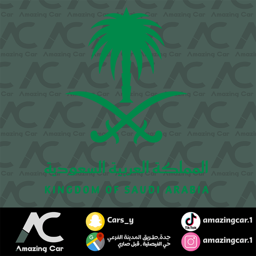 استكر اليوم الوطني سيفين ونخلة (اخضر المملكة العربية السعودية)