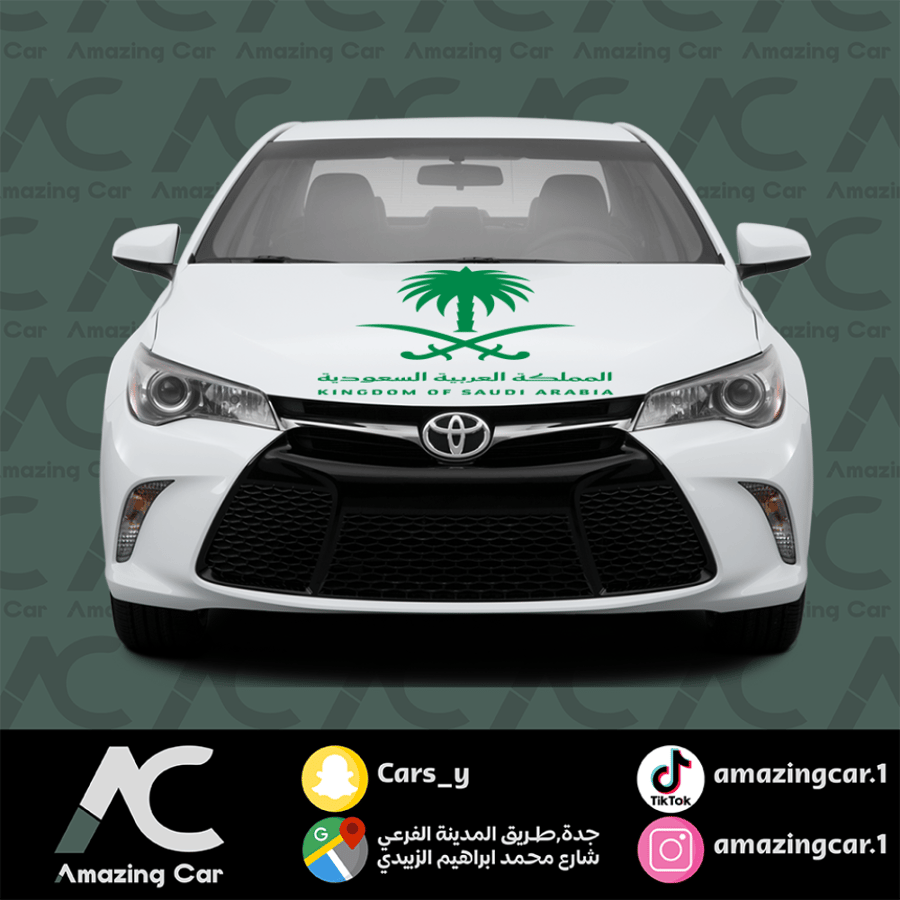 استكر اليوم الوطني سيفين ونخلة (اخضر المملكة العربية السعودية)