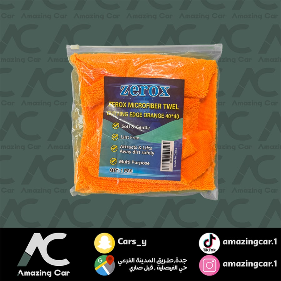 منشفة مايكرو فايبر مقصوص 40*40 (ZeroX)