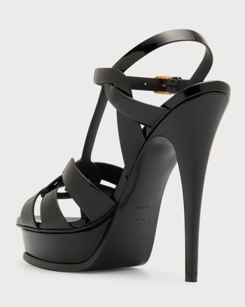 Saint Laurent Tribute Platform Sandal Black
