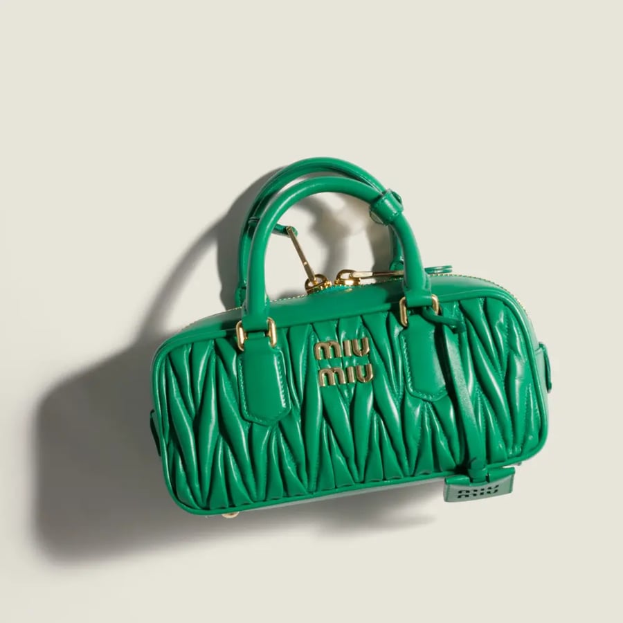 Miu Miu Arcadie Matelassé Nappa Green
