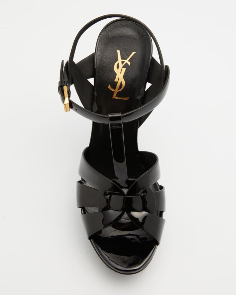 Saint Laurent Tribute Platform Sandal Black