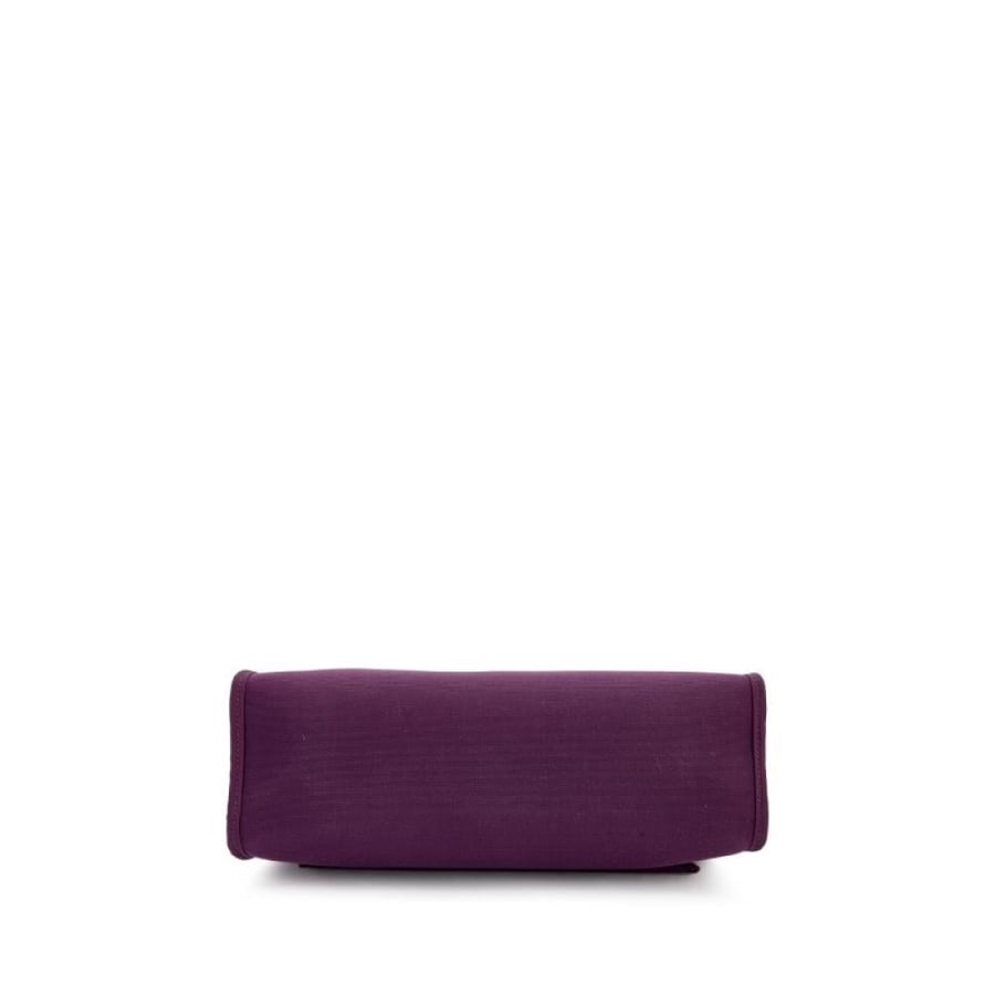 Hermes Herbag Zip 31 Purple Canvas and Leather