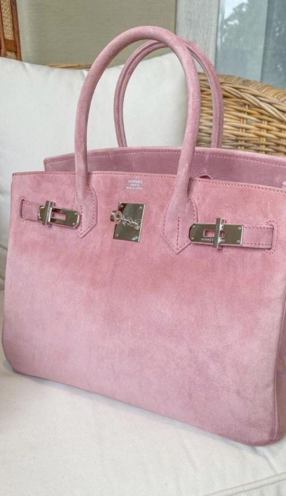 Hermes Birkin 30 Doblis Suede Pink